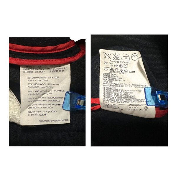 Prada Linea Rossa Wool Jacket Navy Blue Size L Made in Italy Early 2000s - Picture 6 of 14